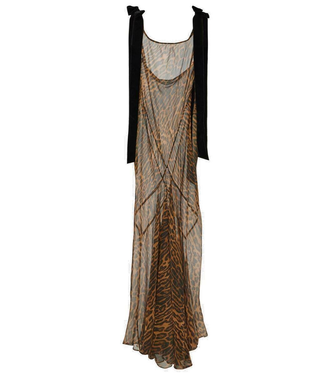 Photo: Nina Ricci Leopard-print silk muslin gown