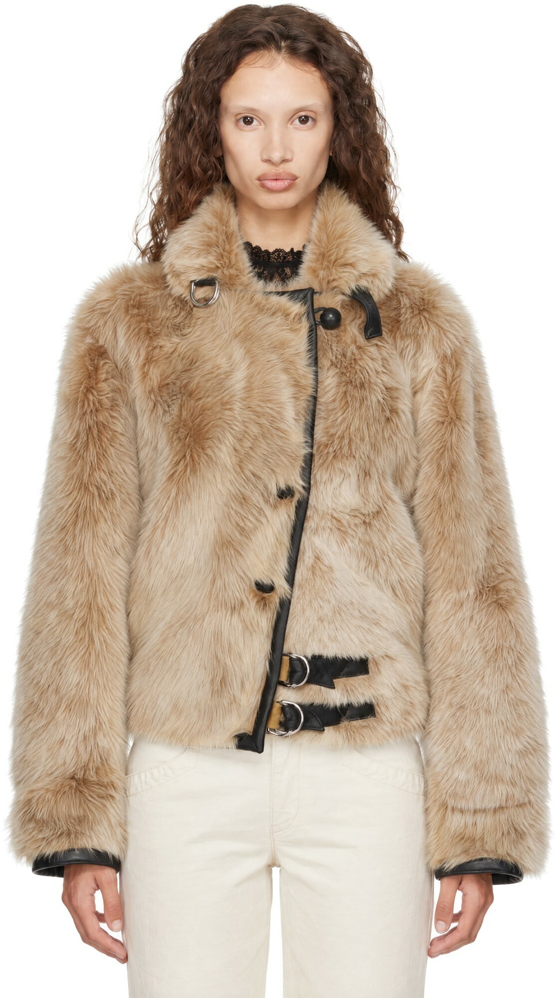 Isabel Marant Tan Reversible Roama Sherling Coat