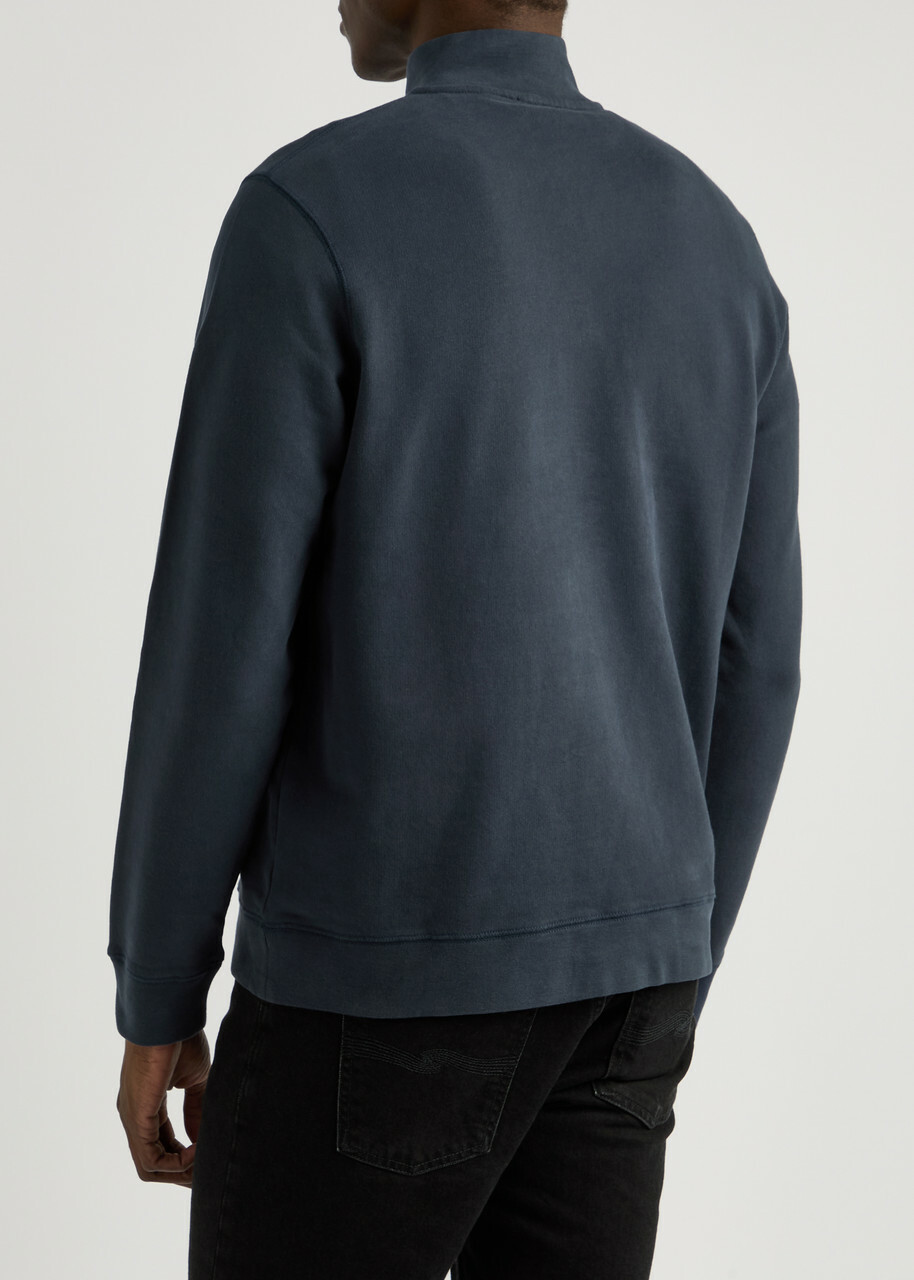 Sweatshirt Demi-zip Sunspel - Coton Bleu Marine - Taille S Homme - Neuf Sans étiquette