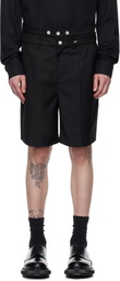 C2H4 Black Intellectual Tailored Shorts