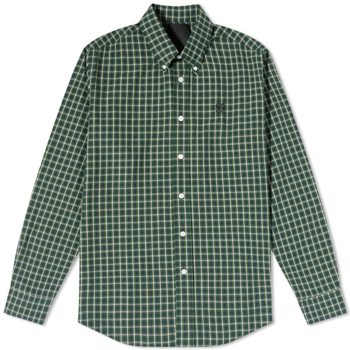 Photo: Givenchy Men's Button Down Check Shirt in Multi