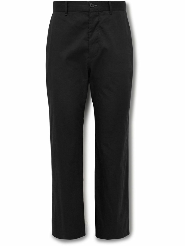 Photo: The Row - Lerio Straight-Leg Cotton-Poplin Suit Trousers - Black