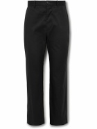 The Row - Lerio Straight-Leg Cotton-Poplin Suit Trousers - Black