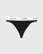 Sporty & Rich Serif Logo Thong Black - Womens - Panties