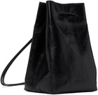 Jil Sander Black Folded Drawstring Pouch