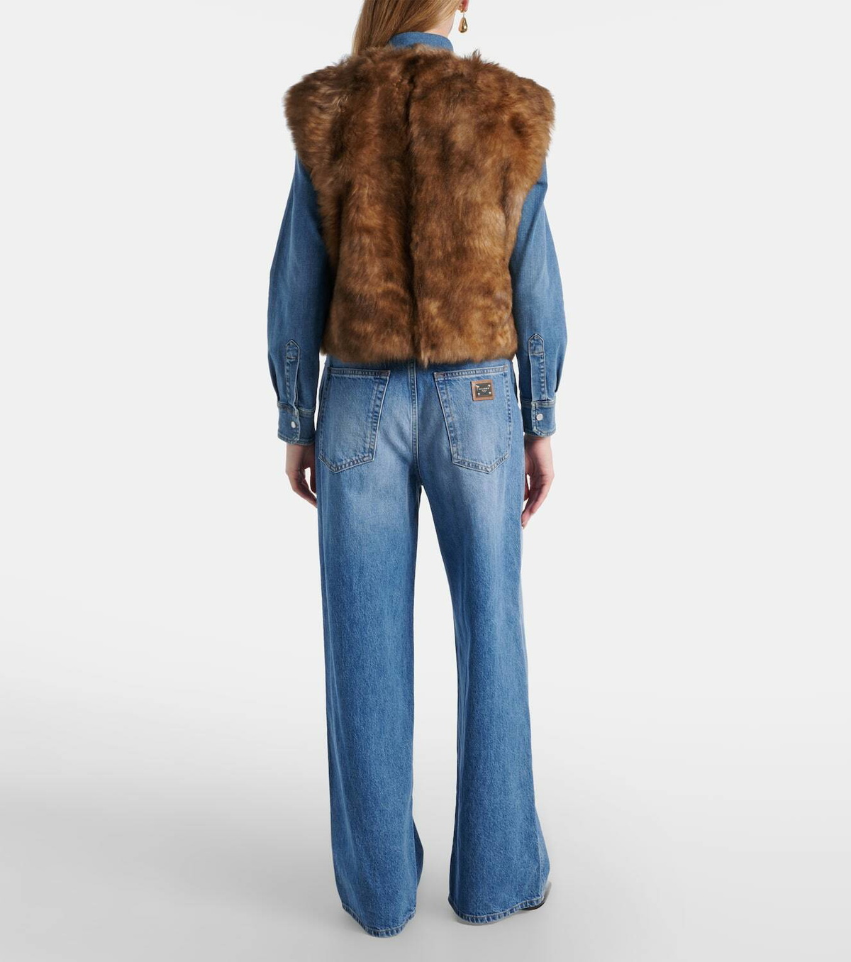 Dolce&Gabbana Cropped shearling vest