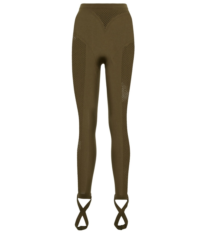 Photo: The Attico - Jersey and mesh stirrup leggings