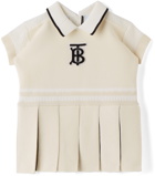 Burberry Baby Off-White Logo Patch Kiethley Dress