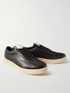 Jil Sander - Coated-Leather Sneakers - Black