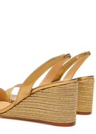 Castañer Barby Metallic Braided Wedge Espadrilles Gold