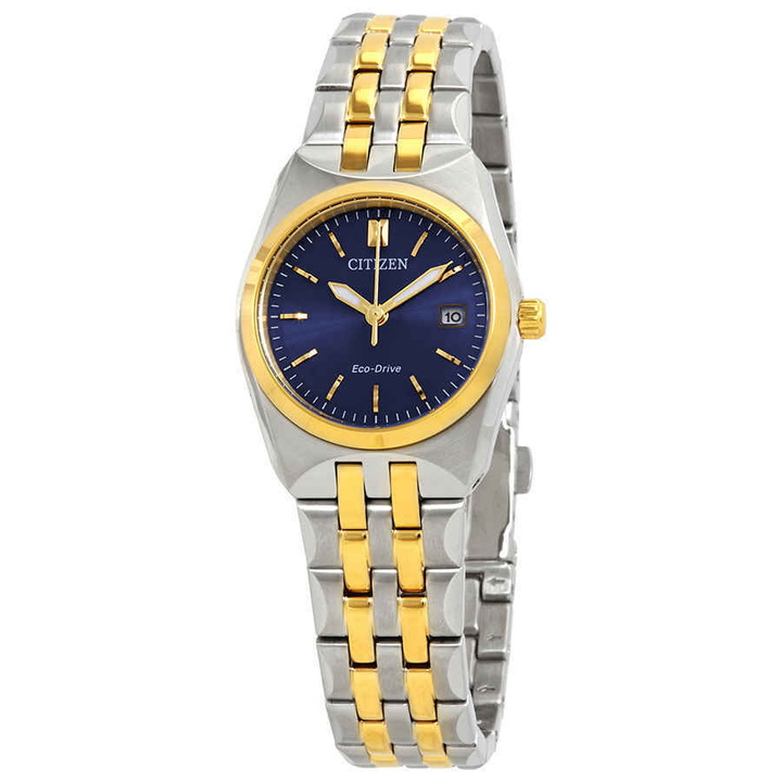Photo: Citizen Corso Eco-Drive Blue Dial Two-tone Ladies Watch EW2294-53L