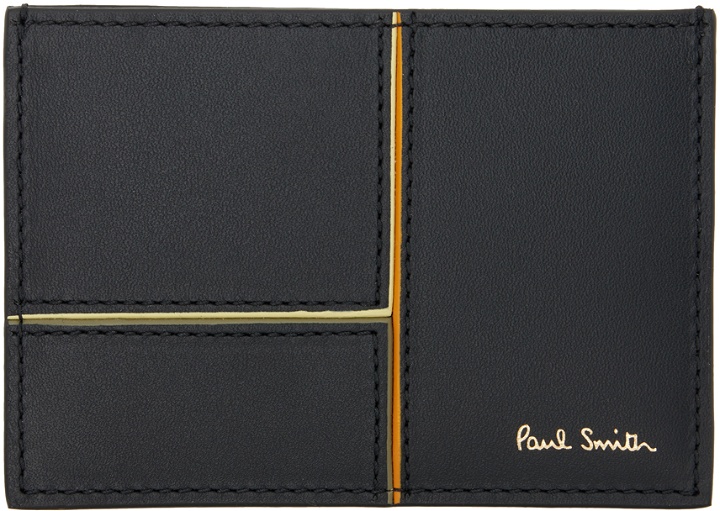 Photo: Paul Smith Black Paneled Leather Card Holder