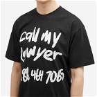 MARKET Men's Scrawl My Lawyer T-Shirt in Washed Black