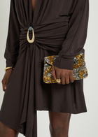 Christopher Esber Draped Asymmetric Jersey Midi Dress Dark Brown