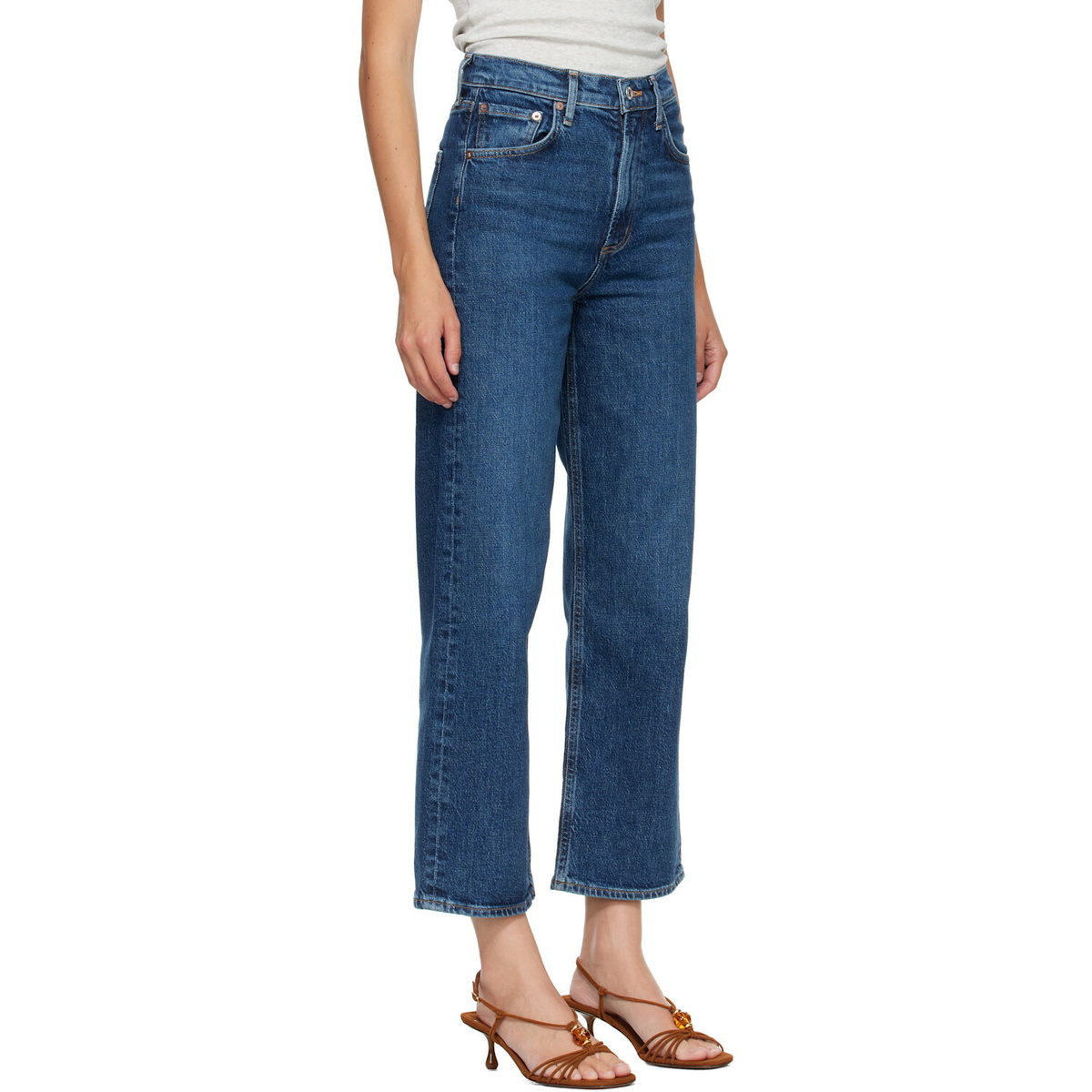 AGOLDE Blue Ren Comfort Stretch Crop Jeans