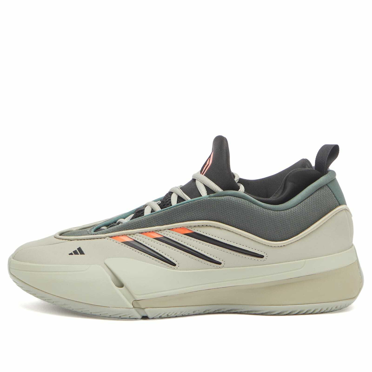 Adidas Men's Dame 9 Sneaker in Silver Pebble/Ivy/Orange adidas
