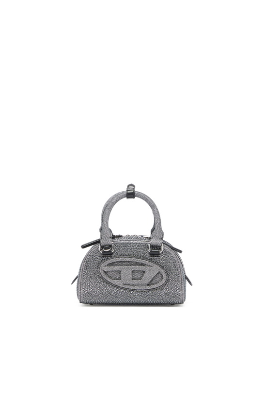Photo: Diesel 1DR Dome - Small bowling bag in crystal Lurex - Crossbody Bags Womens in Black
