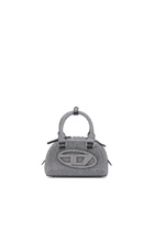 Diesel 1DR Dome - Small bowling bag in crystal Lurex - Crossbody Bags Womens in Black