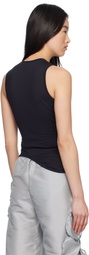 J.Kim Black Ying-Yang Tank Top