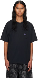 NEEDLES Black Embroidered T-Shirt