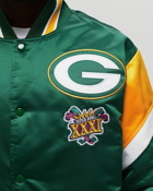 Mitchell & Ness Nfl Heavyweight Satin Jacket Green Bay Packers Green - Mens - Bomber Jackets/Team Jackets