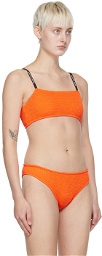 Heron Preston Orange Nylon Bikini Top