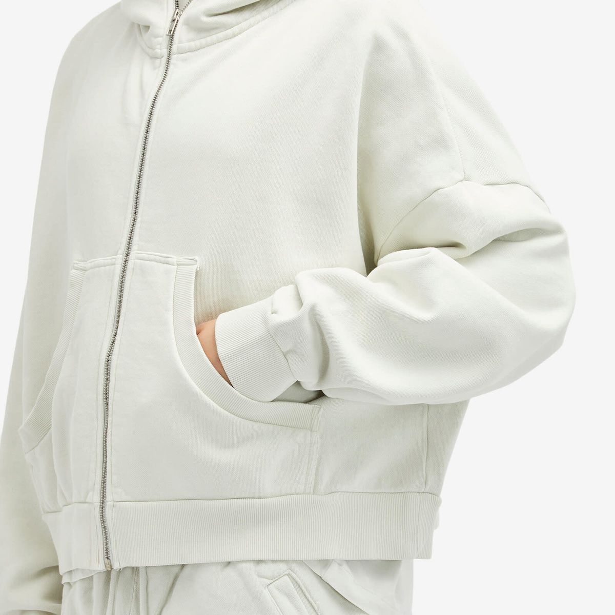 Entire Studios Men's Eternal Full- Zip Hoodie in Rice