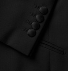 Kingsman - Slim-Fit Double-Breasted Grosgrain-Trimmed Wool and Mohair-Blend Tuxedo Jacket - Black