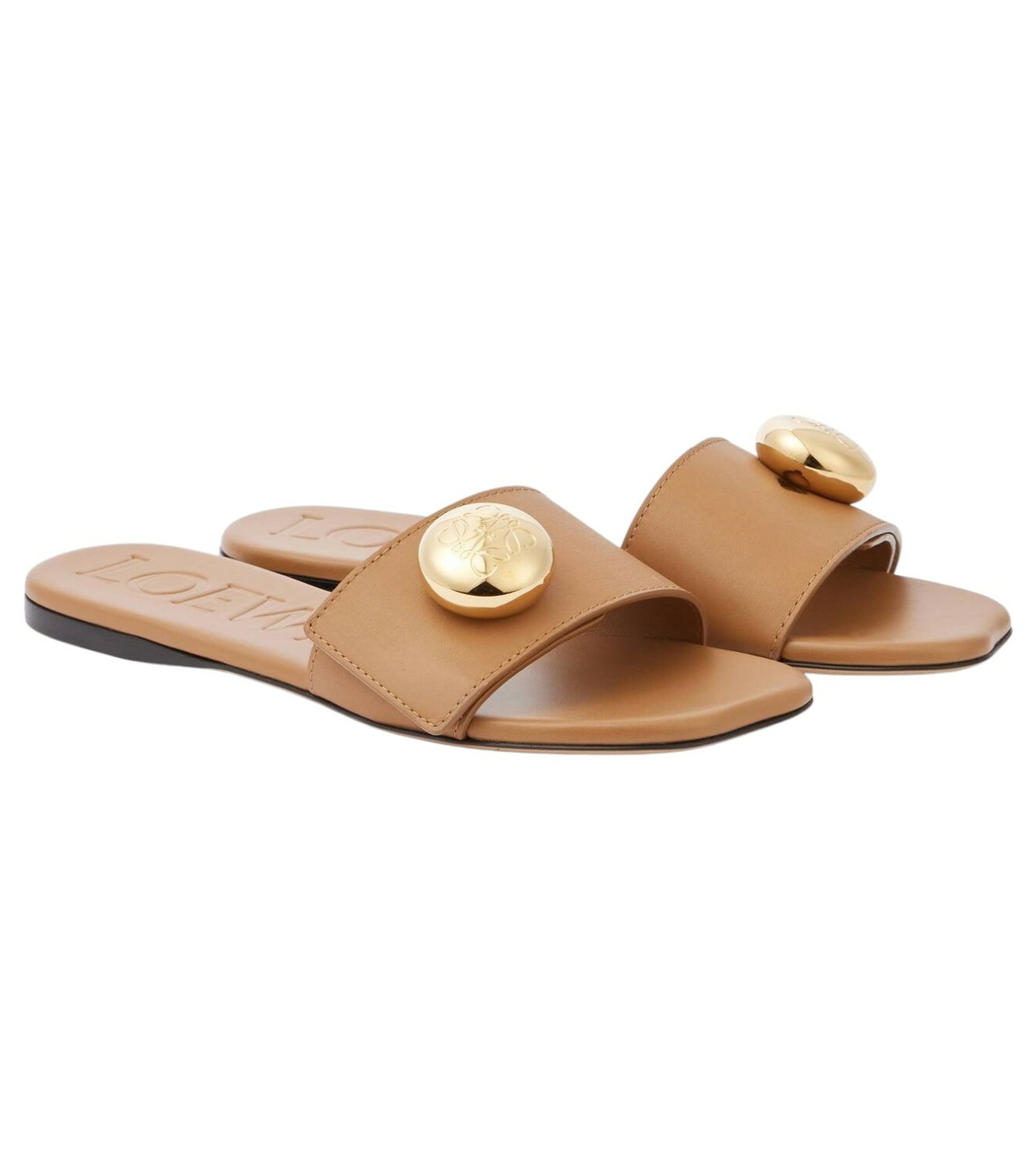 【関税&送料込】Loewe Chalk Leather Pebble Slippers Loewe Chalk Leather Pebble Slippers Loewe