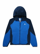 Nike - ACG Wolf Tree Colour-Block Polartec® Fleece Hooded Jacket - Blue