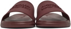 Alexander McQueen Burgundy Pool Slide Sandals