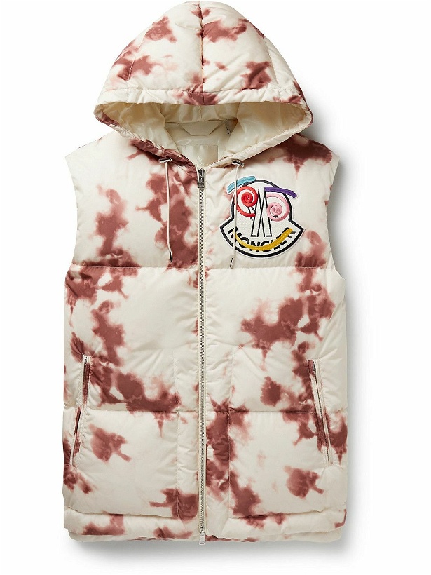Photo: Moncler Genius - 2 Moncler 1952 Tie-Dyed Quilted Shell Hooded Gilet - Neutrals