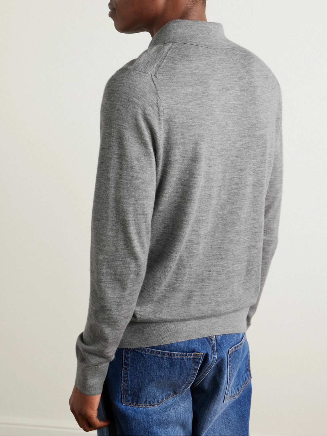 Guest In Residence - Airy Cashmere Polo Shirt - Gray