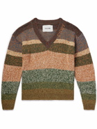 Story Mfg. - Keeping Striped Organic Cotton Sweater - Brown