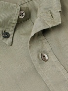 TOM FORD - Button-Down Collar Lyocell-Poplin Shirt - Green