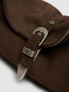 MARGE SHERWOOD Belted Hobo Suede Shoulder Bag