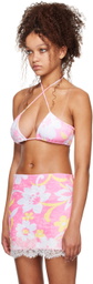 I'm Sorry by Petra Collins SSENSE Exclusive Pink Mimi Wade Edition Towelling Bikini Top