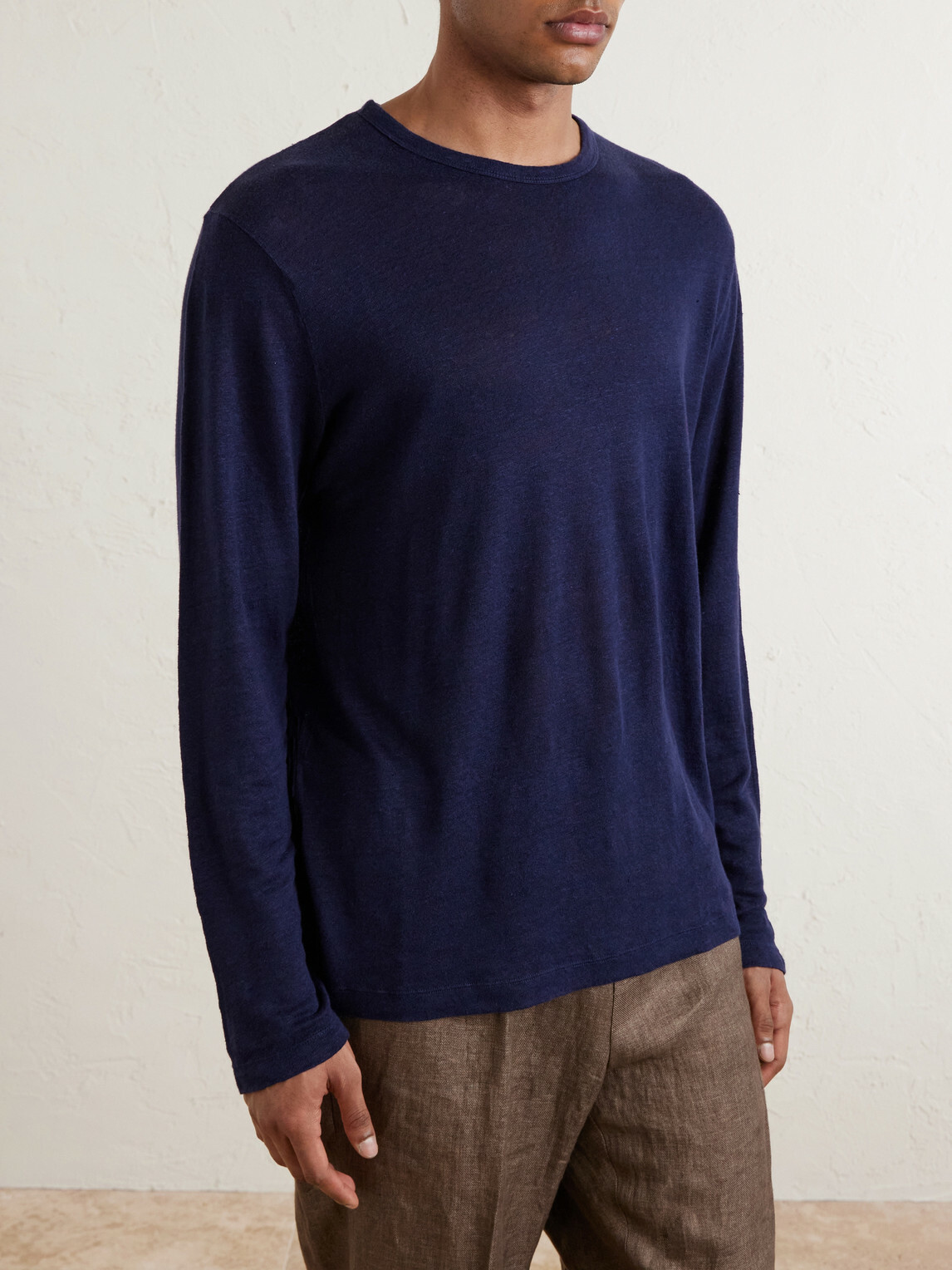 Hartford - Linen-Jersey T-Shirt - Blue