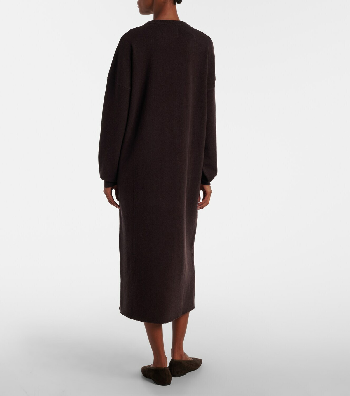 Extreme Cashmere N°106 Weird Short cashmere-blend midi dress