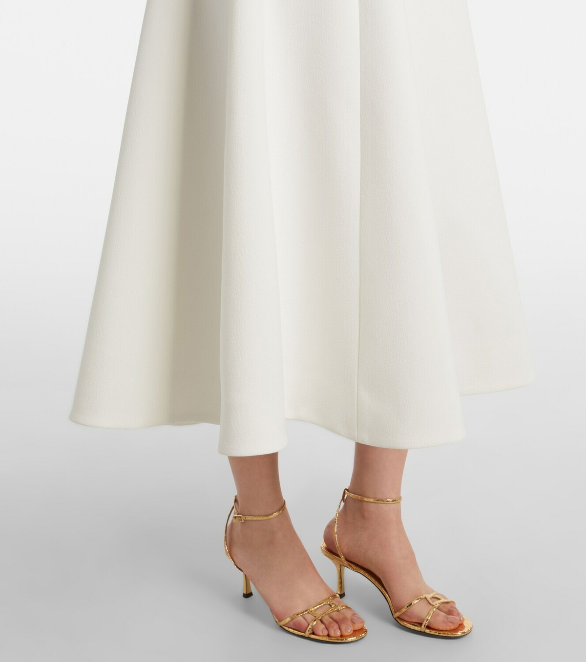 Rebecca Vallance Parrish belted lace-trimmed midi dress
