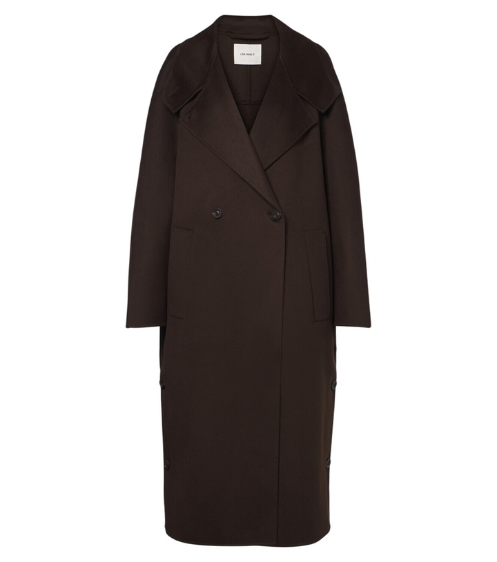 Photo: Lisa Yang Double-breasted wool and cashmere coat