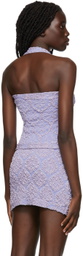 Gauntlett Cheng SSENSE Exclusive Purple Knit Bandage Tank Top