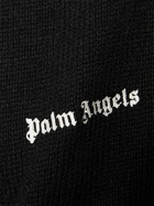 PALM ANGELS Classic Logo Fitted Wool Blend Cardigan
