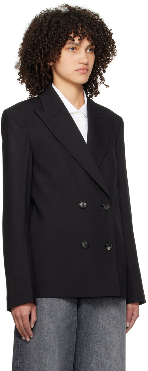 Teurn Studios Black Double-Breasted Blazer