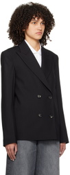 Teurn Studios Black Double-Breasted Blazer