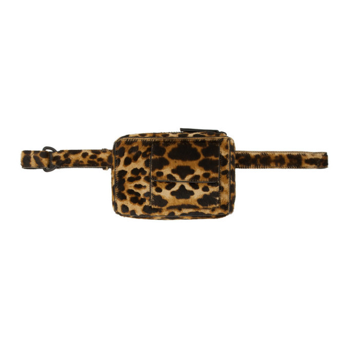 Photo: Dries Van Noten Brown and Black Leopard Pouch