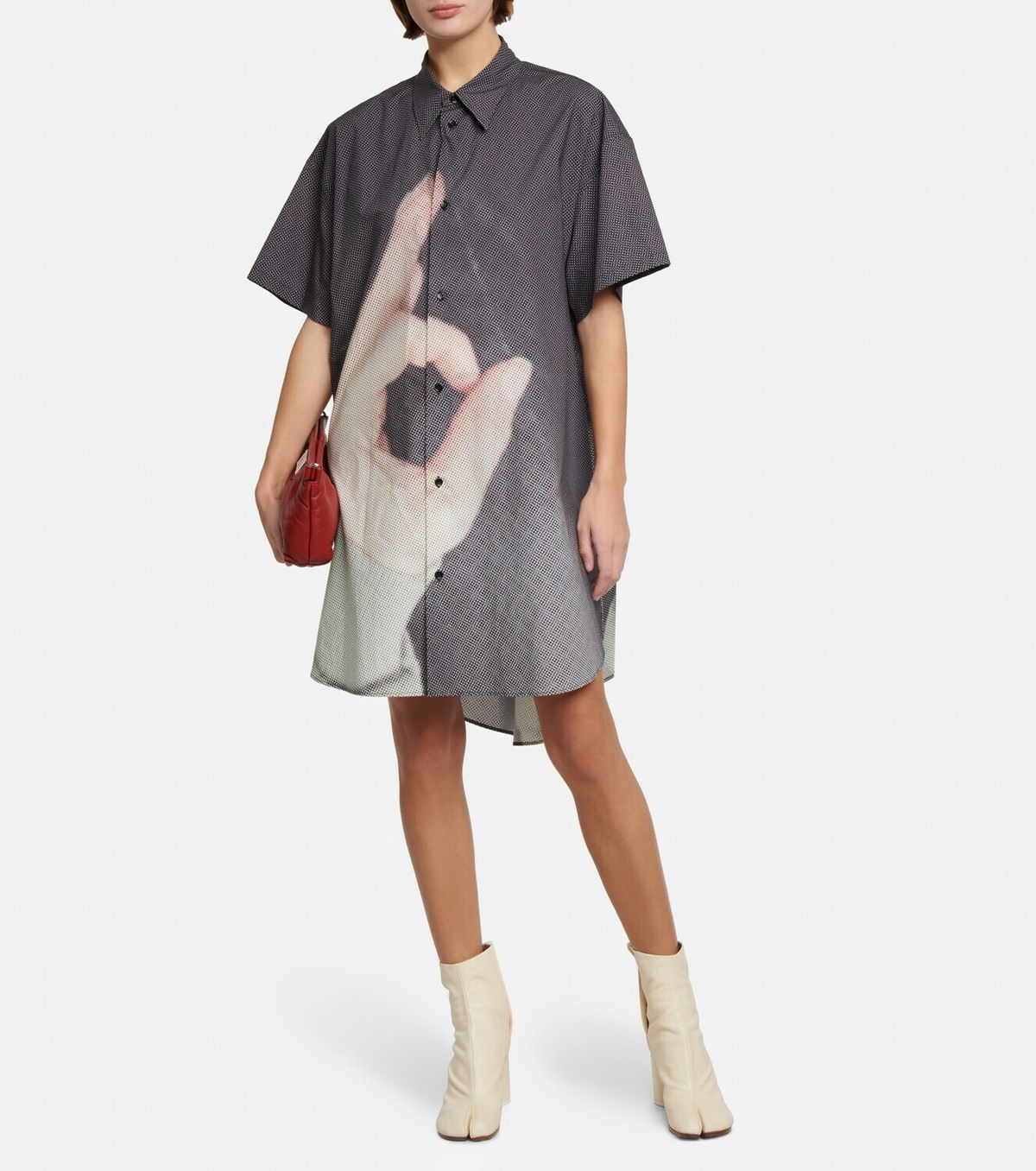 【関税&送料込】Mm6 Maison Margiela Chemisier Dress With Pri MM6 Maison Margiela Fluid Polyester Fringe Midi Dress Caftan