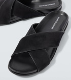 Manolo Blahnik Chiltern suede slides