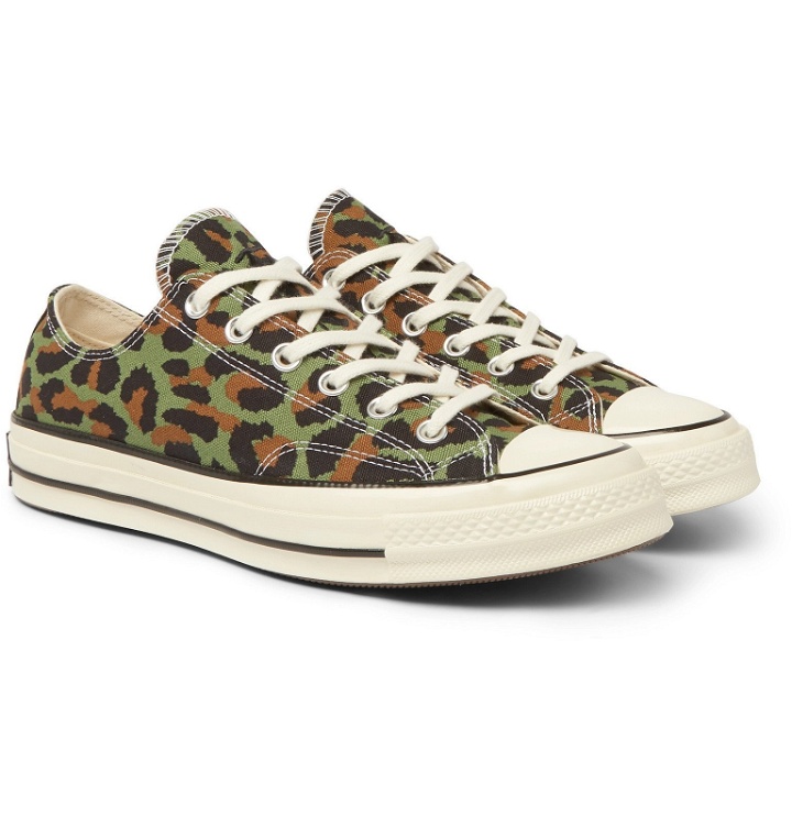 Photo: Converse - Wacko Maria Invincible Leopard-Print Canvas Sneakers - Brown