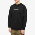 Comme des Garçons Homme Men's Long Sleeve Print T-Shirt in Black